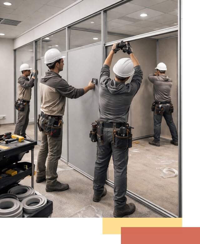 Мобильные офисные перегородки под ключ в Сердобске