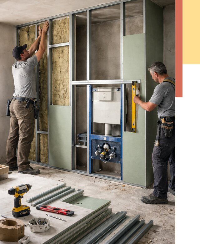 Установка сантехнических перегородок в Сердобске от 8594 руб. | ОТДЕЛОЧНИК-Срд