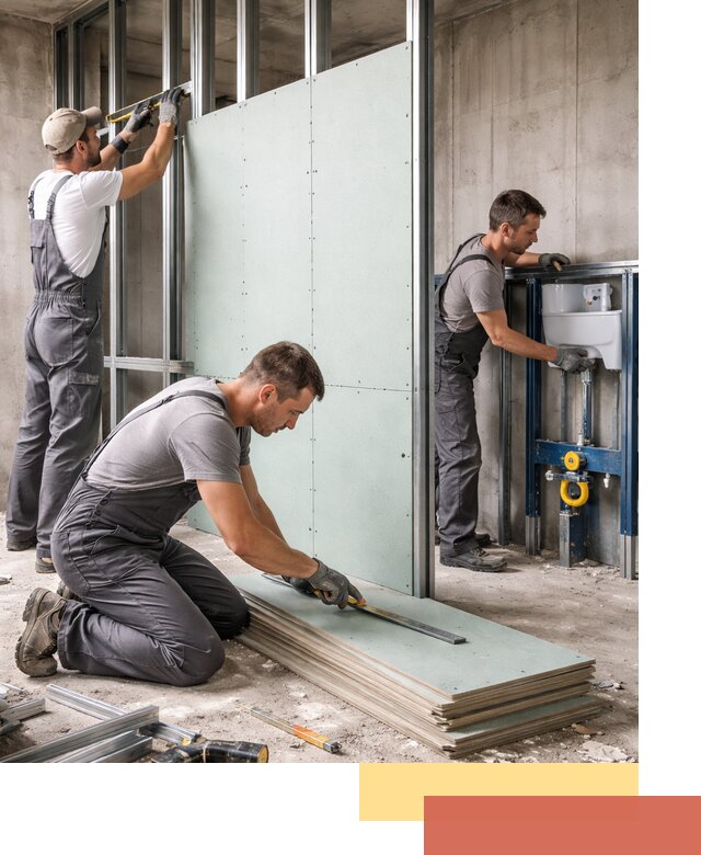 Монтаж и ремонт сантехнических перегородок в Сердобске