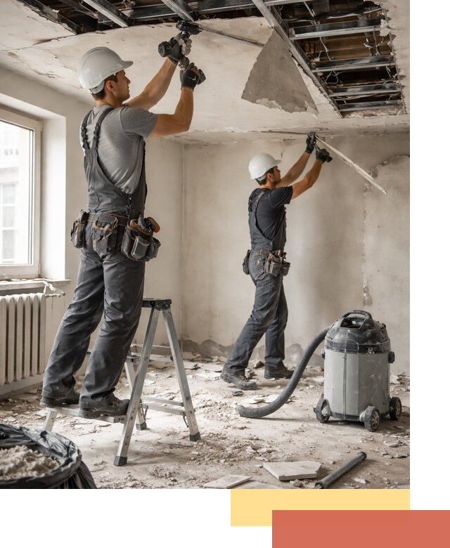 Демонтаж гипсокартонного потолка в Сердобске быстро и аккуратно