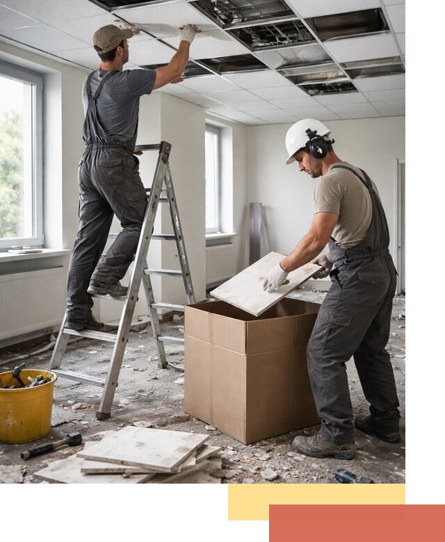 Демонтаж потолочной плитки в Сердобске быстро и аккуратно