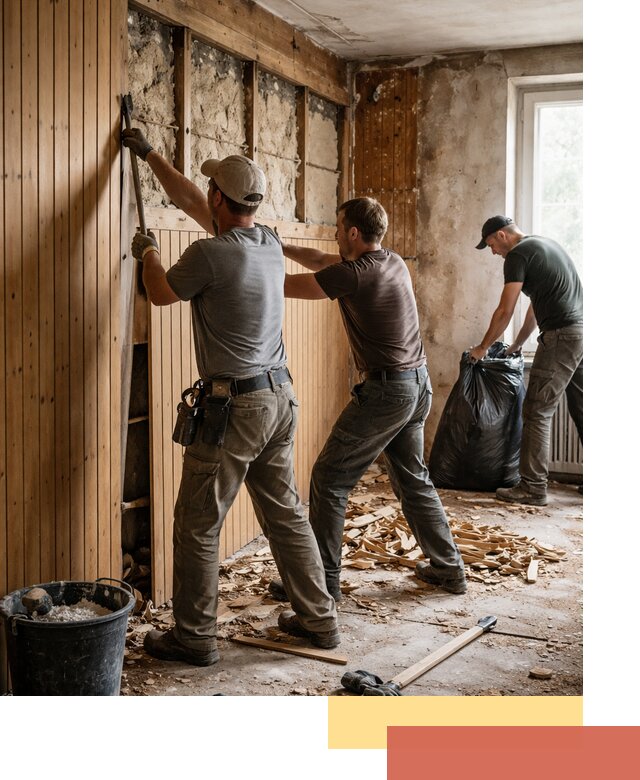 Демонтаж вагонки и вывоз материалов в Сердобске