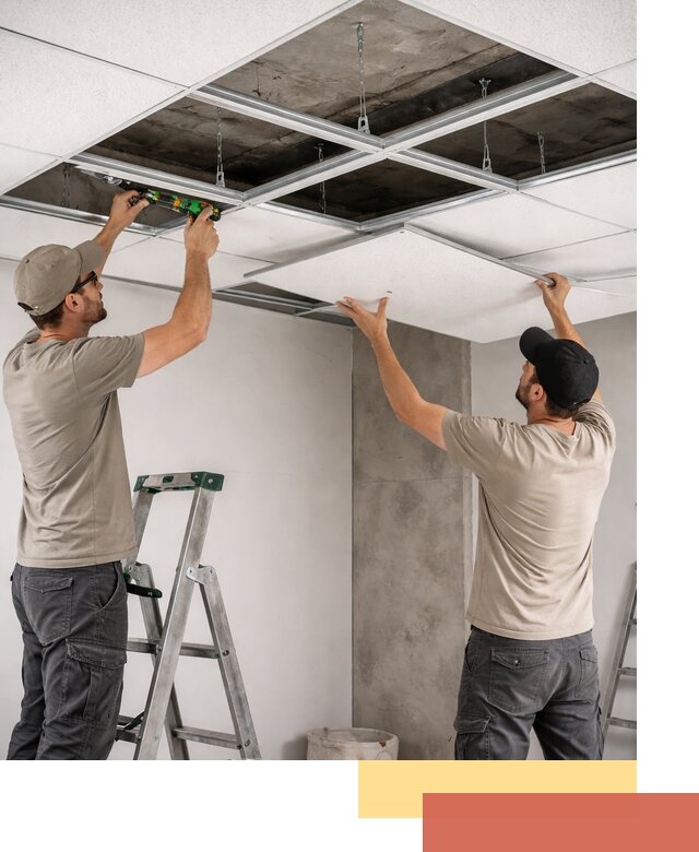 Монтаж потолка Армстронг под ключ в Сердобске