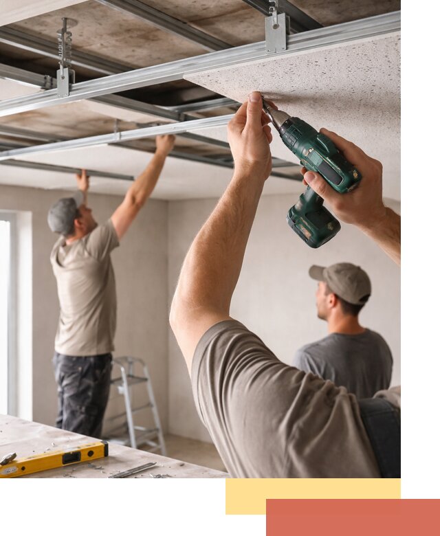 Монтаж акустического потолка в Сердобске под ключ