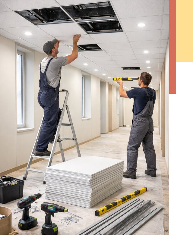 Ремонт потолка Армстронг в Сердобске от 4550 руб. — быстро и недорого | ОТДЕЛОЧНИК-Срд