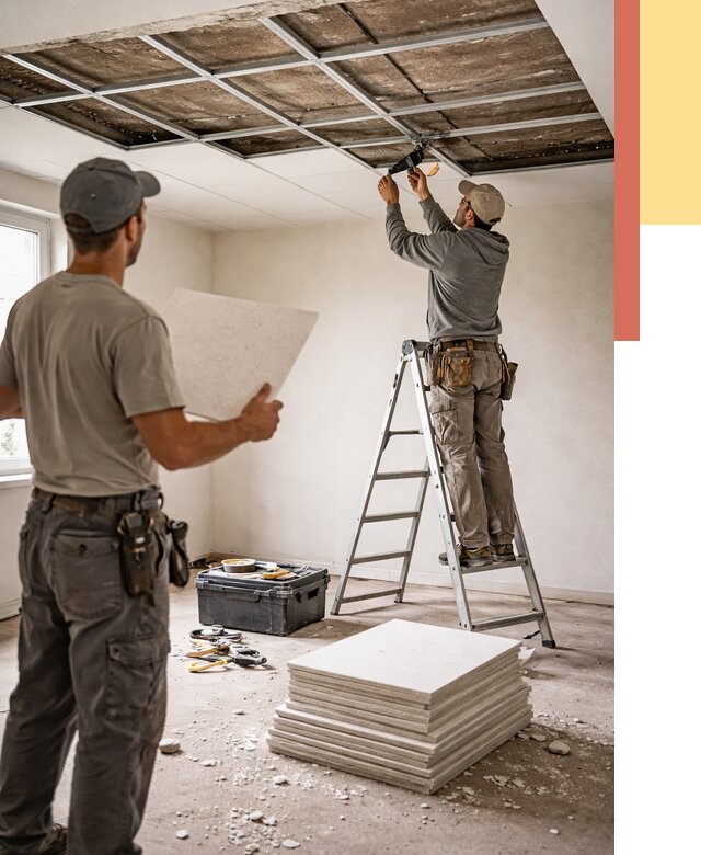 Замена плит подвесного потолка в Сердобске от 1769 руб. быстро и недорого | ОТДЕЛОЧНИК-Срд