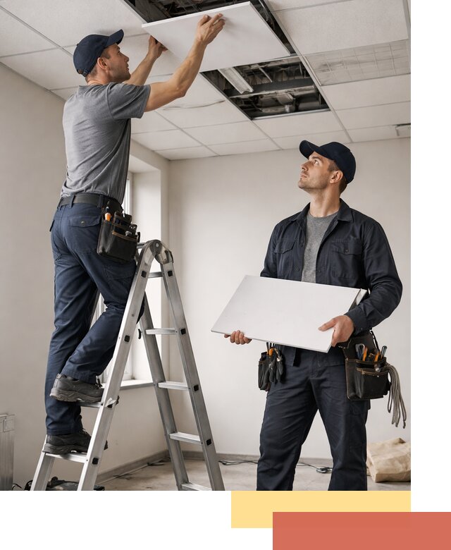 Обслуживание подвесного потолка в Сердобске — ремонт и чистка