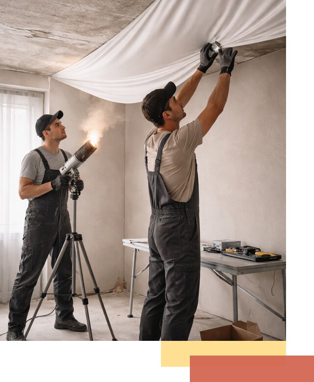 Установка натяжного потолка под ключ в Сердобске