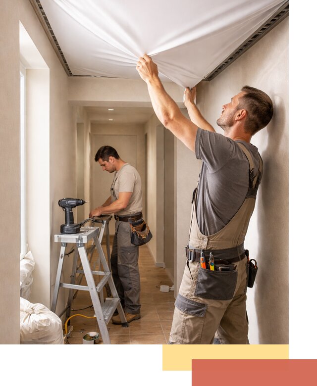 Монтаж натяжного потолка в прихожей в Сердобске