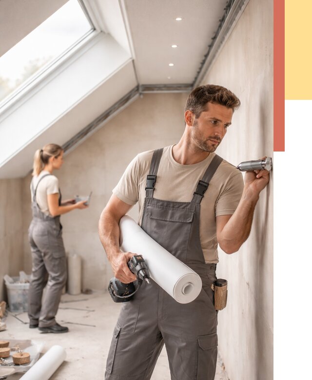 Монтаж натяжного потолка на мансарде в Сердобске от 3539 руб. | ОТДЕЛОЧНИК-Срд