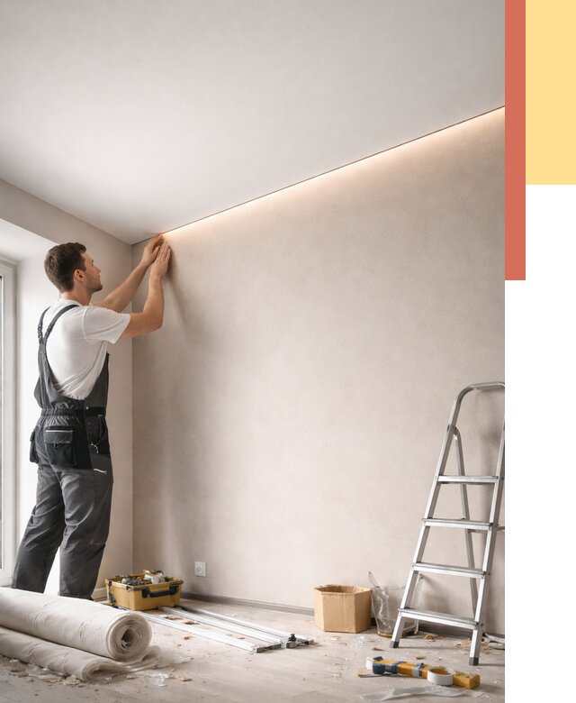 Теневые натяжные потолки в Сердобске от 8291 руб. под ключ | ОТДЕЛОЧНИК-Срд