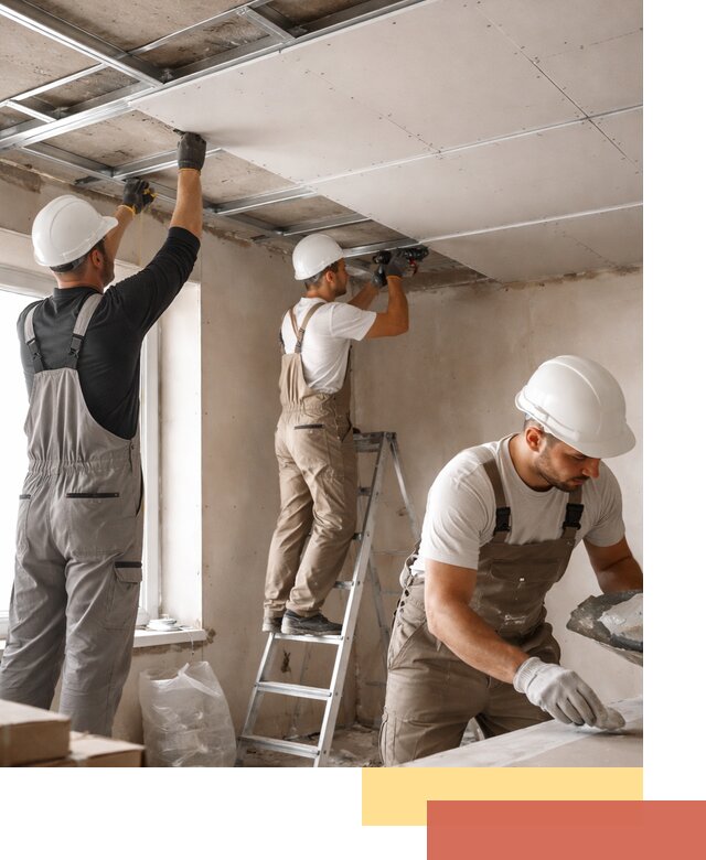 Одноуровневый потолок из гипсокартона в Сердобске — монтаж и отделка