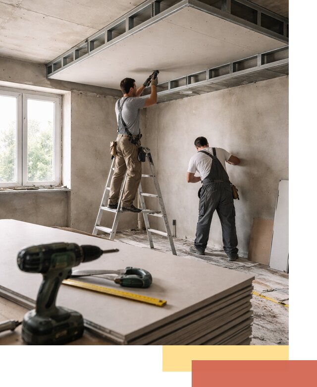 Двухуровневый потолок из гипсокартона в Сердобске