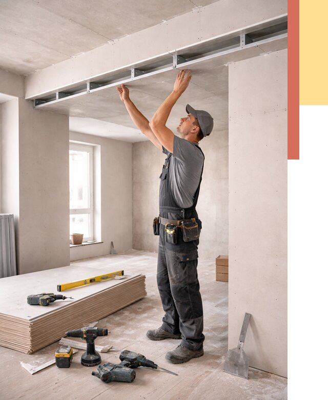 Потолок из гипсокартона с нишей в Сердобске от 1264 руб. под ключ | ОТДЕЛОЧНИК-Срд