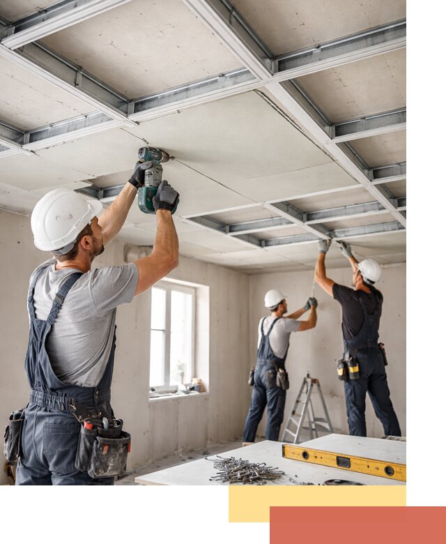 Кессонный потолок из гипсокартона под ключ в Сердобске