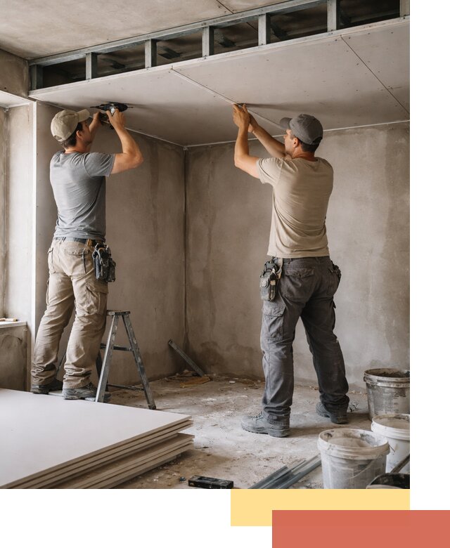 Короб из гипсокартона на потолке под ключ в Сердобске