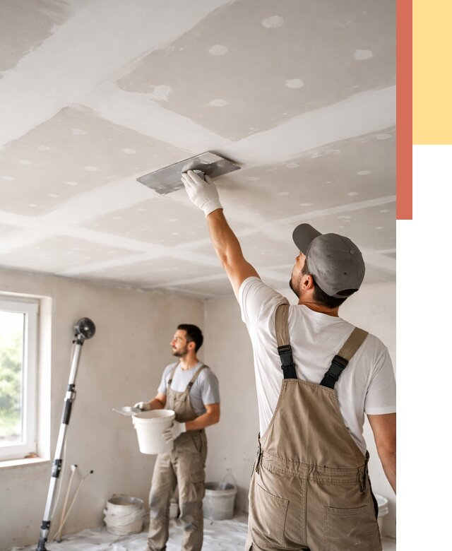 Шпаклевка потолка из гипсокартона в Сердобске от 3236 руб./м2 — услуги под ключ | ОТДЕЛОЧНИК-Срд