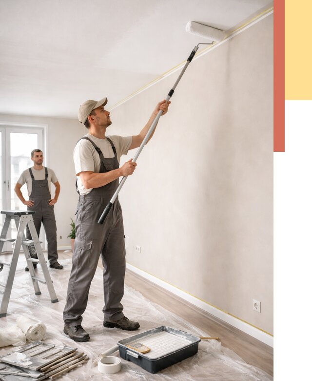 Покраска потолка из гипсокартона в Сердобске от 4550 руб./м2 — услуги под ключ | ОТДЕЛОЧНИК-Срд