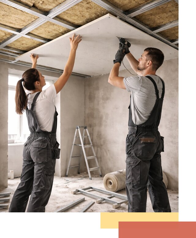 Звукоизоляция потолка из ГКЛ в Сердобске профессионально и надежно