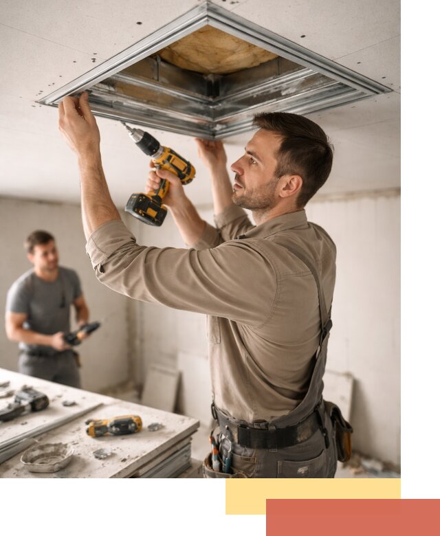 Монтаж люка в потолок из ГКЛ в Сердобске