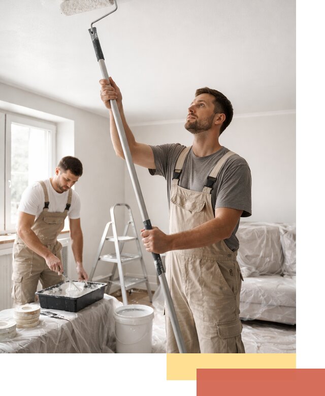 Покраска потолка водоэмульсионной краской в Сердобске