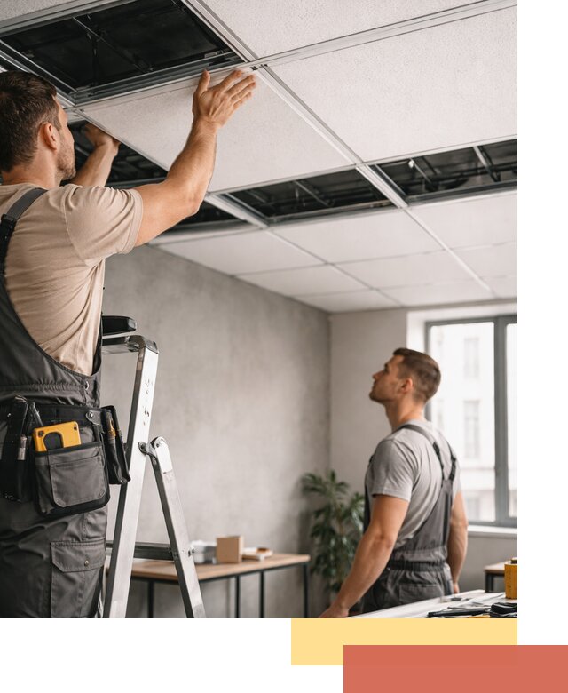 Монтаж потолочной плитки в Сердобске качественно и в срок