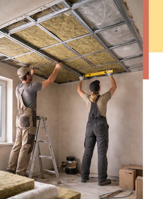 Шумоизоляция потолка в Сердобске от 1264 руб. под ключ — услуги ОТДЕЛОЧНИК-Срд