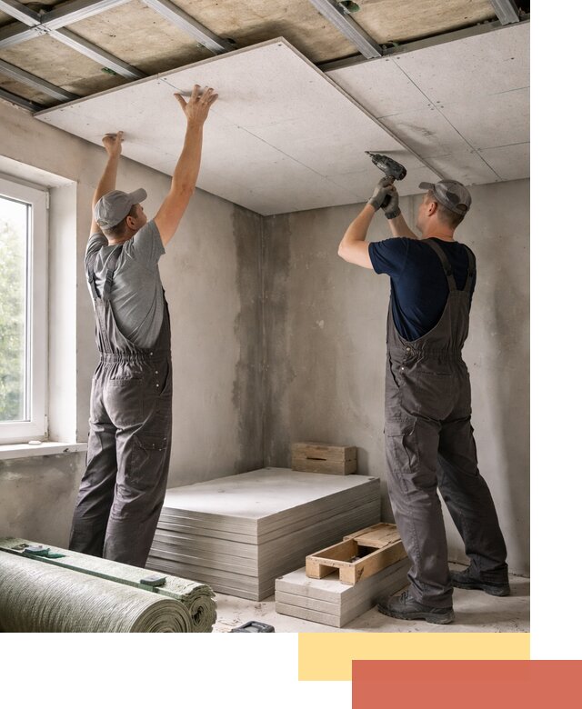 Шумоизоляция потолка панелями ЗИПС в Сердобске